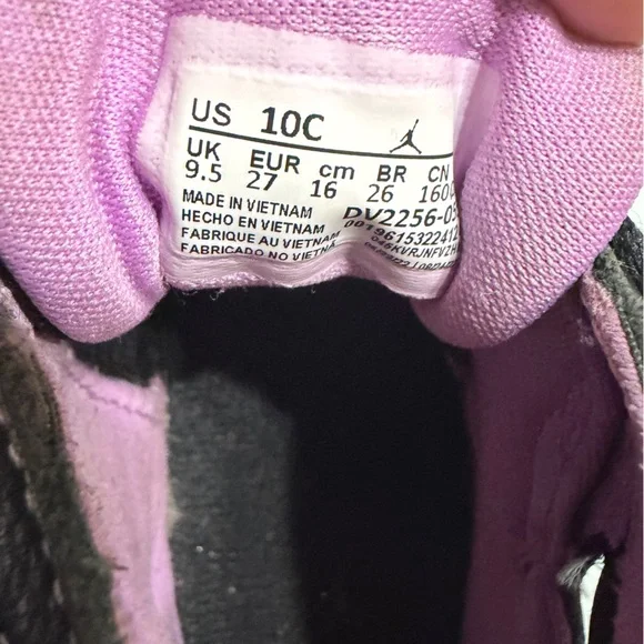 Kids Black and Purple High-Top Sneakers - Picture 11 of 12